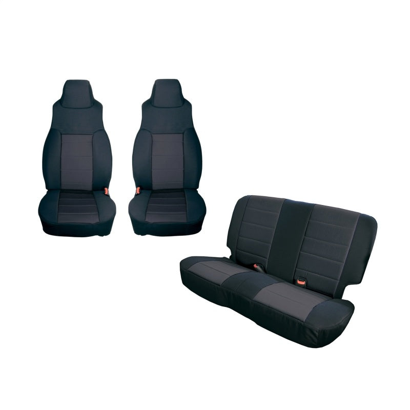 Rugged Ridge Seat Cover Kit Black for 2003-2006 Jeep Wrangler TJ