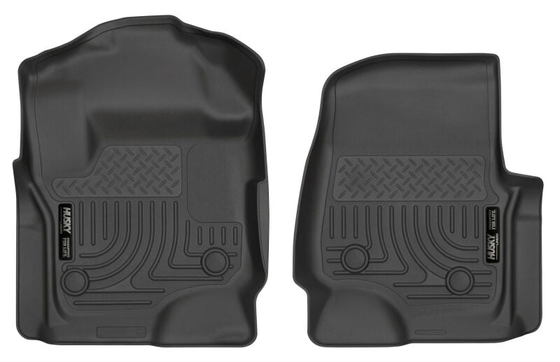 Husky Liners WeatherBeater Floor Liners - 17 Ford F-250 Super Duty SuperCab WeatherBeater Black Floor Liners