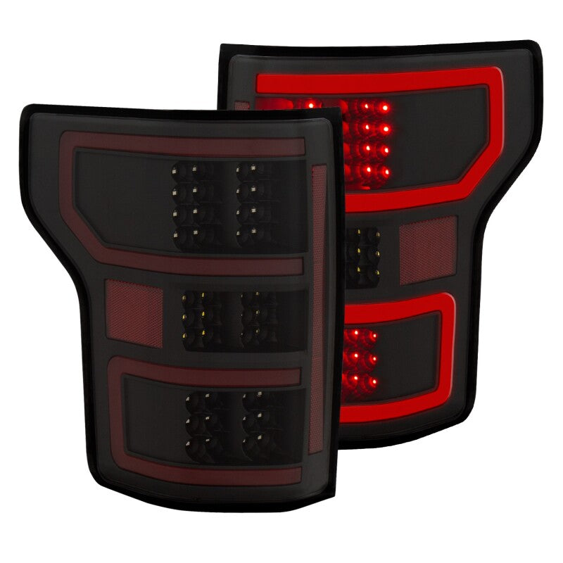 ANZO Full LED Light Bar Tail Lights, Black - 2018-2020 Ford F-150 - ANZO part 321338 view 2