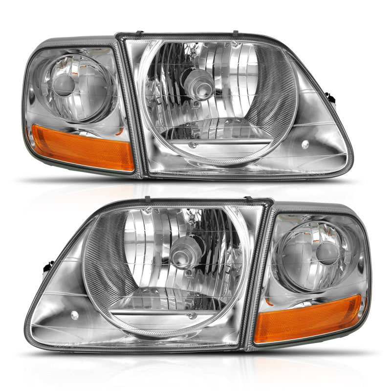 ANZO Crystal Headlights w/ Parking Lights, Chrome - 1997-2003 Ford F-150 - ANZO part 111438