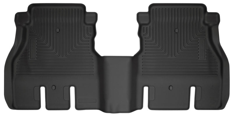 Husky Liners WeatherBeater Floor Liners - Jeep Wrangler & Gladiator - 19-24 Jeep Wrangler JLU WeatherBeater Second Row Black Floor Liners (part 14041)