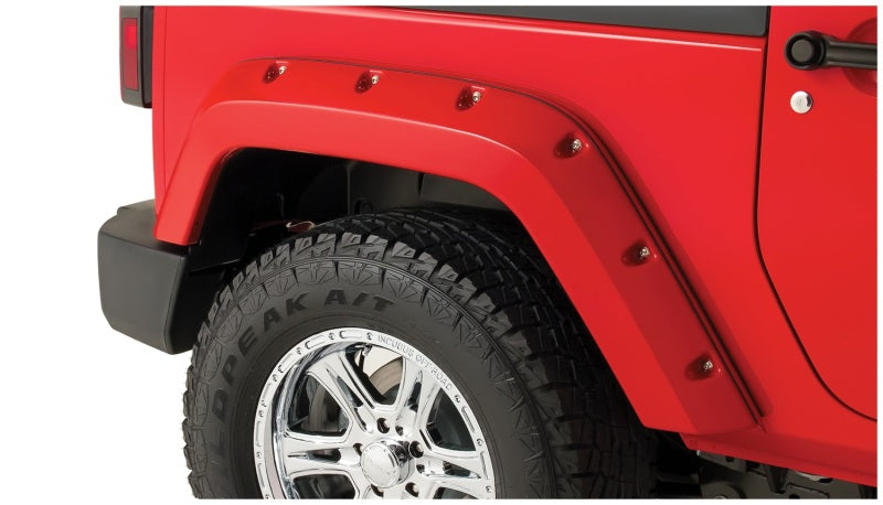 Bushwacker Pocket Style Flares 2pc Fits 2-Door Sport Utility Only for 2007-2018 Jeep Wrangler - Black - view 4