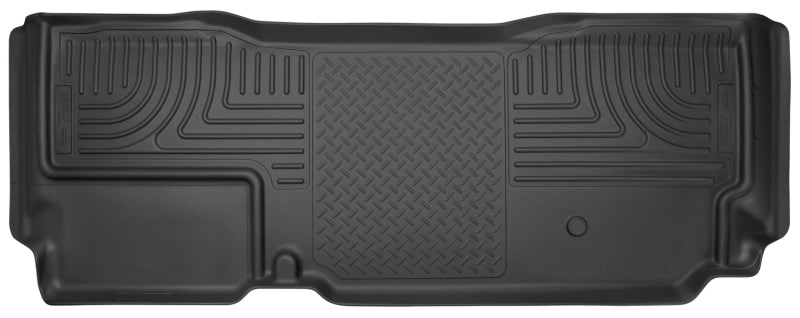 Husky Liners WeatherBeater Floor Liners - 11-15 Ford F250/F350/F450 Super Duty Ext Cab WeatherBeater Black 2nd Seat Floor Liners