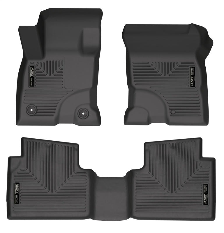 Husky Liners WeatherBeater Floor Liners - Ford & Lincoln - 2022 Ford Maverick(No Fit Hybrid) Weatherbeater Front & 2nd Seat Floor Liners - Black (part 95051)