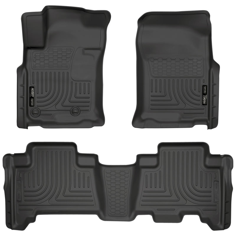 Husky Liners WeatherBeater Floor Liners - Toyota 4Runner - 10-12 Toyota 4Runner/Lexus GX460 WeatherBeater Combo Black Floor Liners (part 98571)