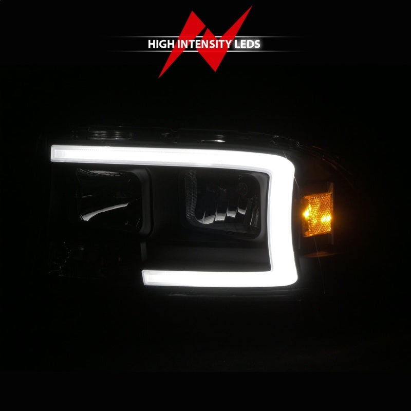 ANZO Crystal Plank Style Headlights, Black - 1997-2004 Dodge Dakota, 1998-2003 Dodge Durango - ANZO part 111591 view 6