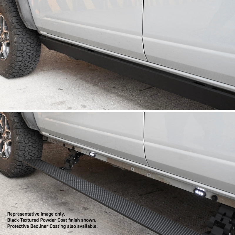 Go Rhino E1 Electric Running Boards, Bedliner Finish - 2022-2023 Toyota Tundra CrewMax - Go Rhino part 20443587T view 4