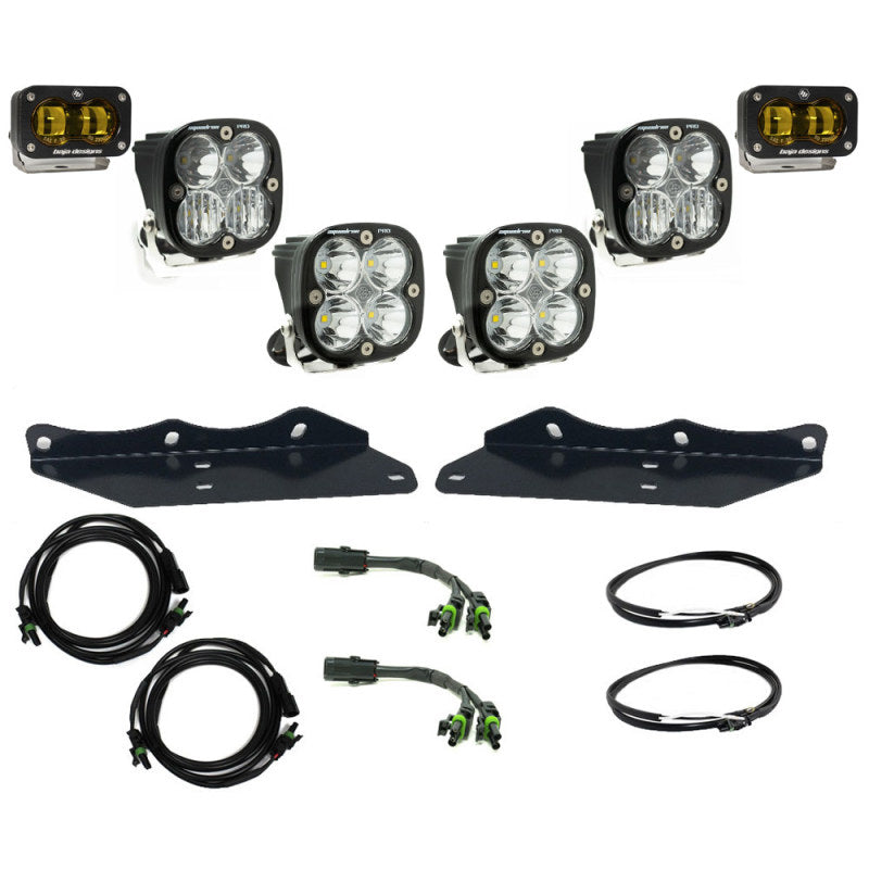 Baja Designs LED Light Kits - 2017-2020 Ford F-150 Raptor S2 SAE Pro Fog Pocket Kit Amber - part 448177