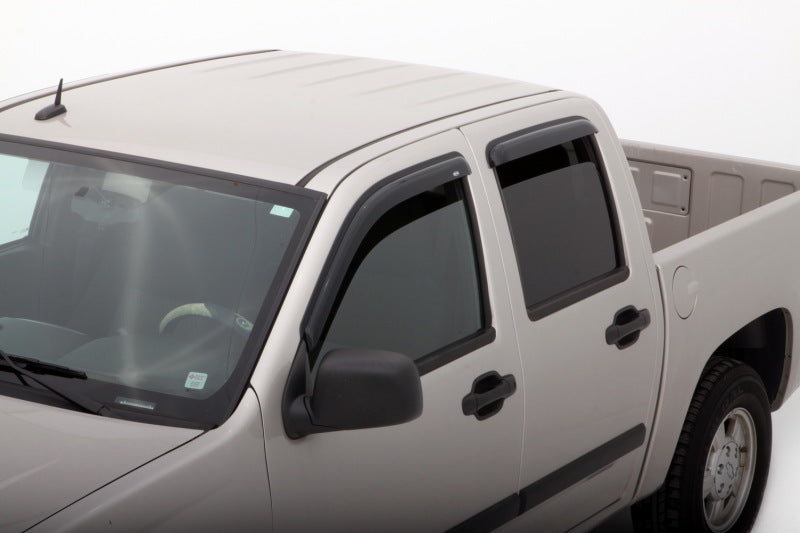AVS Ventvisor Outside Mount Window Deflectors 4pc for 2004-2012 Chevy Colorado Crew Cab - Smoke - view 3
