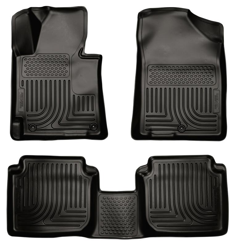 Husky Liners WeatherBeater Floor Liners - Hyundai, Kia & Genesis - 2011 Hyundai Elantra WeatherBeater Combo Black Floor Liners (part 98891)