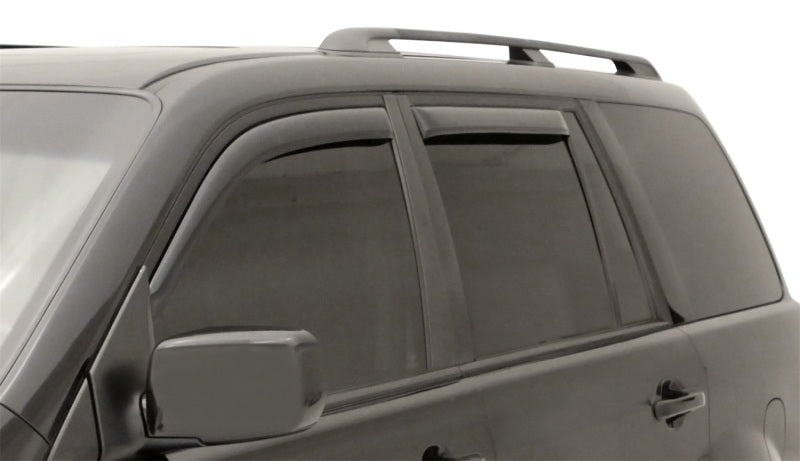 AVS Ventvisor In-Channel Front & Rear Window Deflectors 4pc for 2003-2008 Honda Pilot - Smoke - view 2