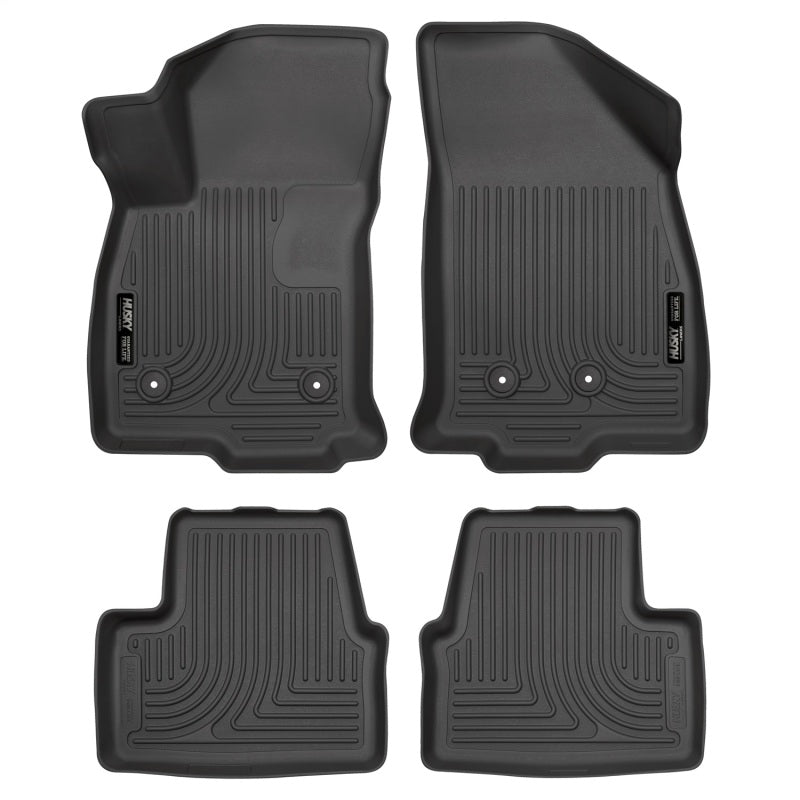 Husky Liners WeatherBeater Floor Liners - Chevy, GMC, Buick & Cadillac - 2016 Chevrolet Volt WeatherBeater Combo Black Floor Liners (part 98281)