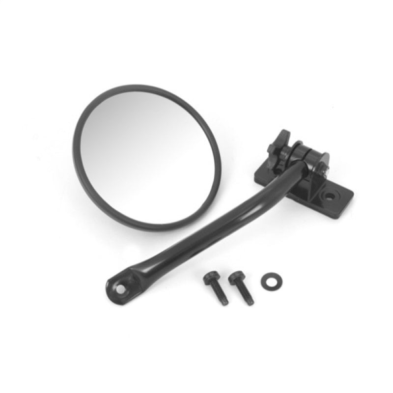 Rugged Ridge Black Round Quick Release Mirror for 1997-2018 Jeep Wrangler