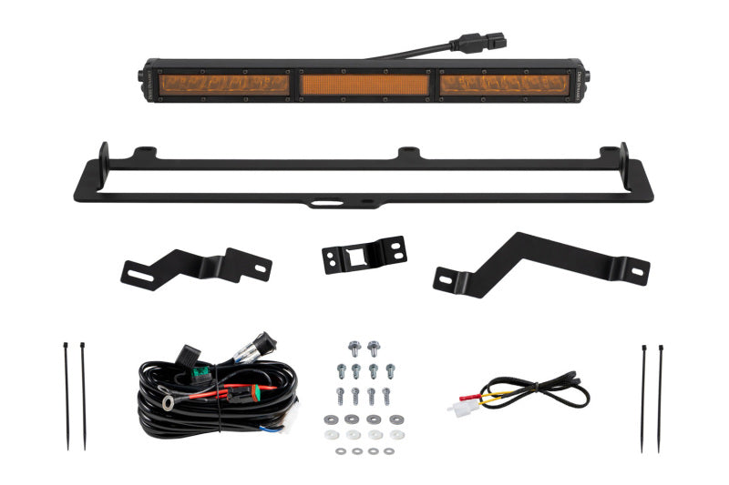 Diode Dynamics 2022+ Toyota Tundra TRD Pro Grille Light Bar Kit - Amber Combo - DD7416