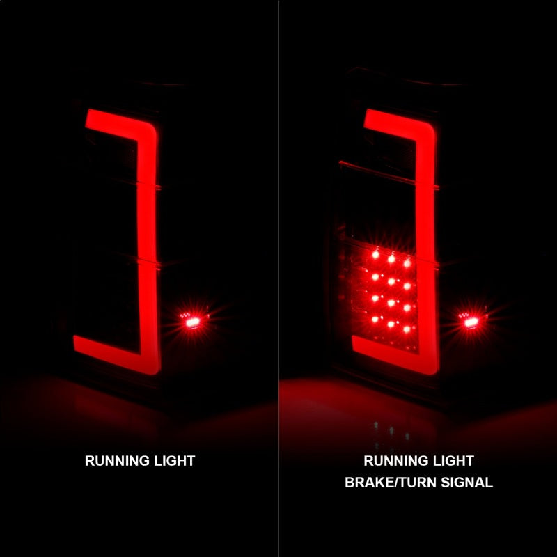 ANZO LED C-Bar Sequential Tail Lights, Black Housing, Smoke Lens - 2007-2017 Ford Expedition - ANZO part 311409 view 2