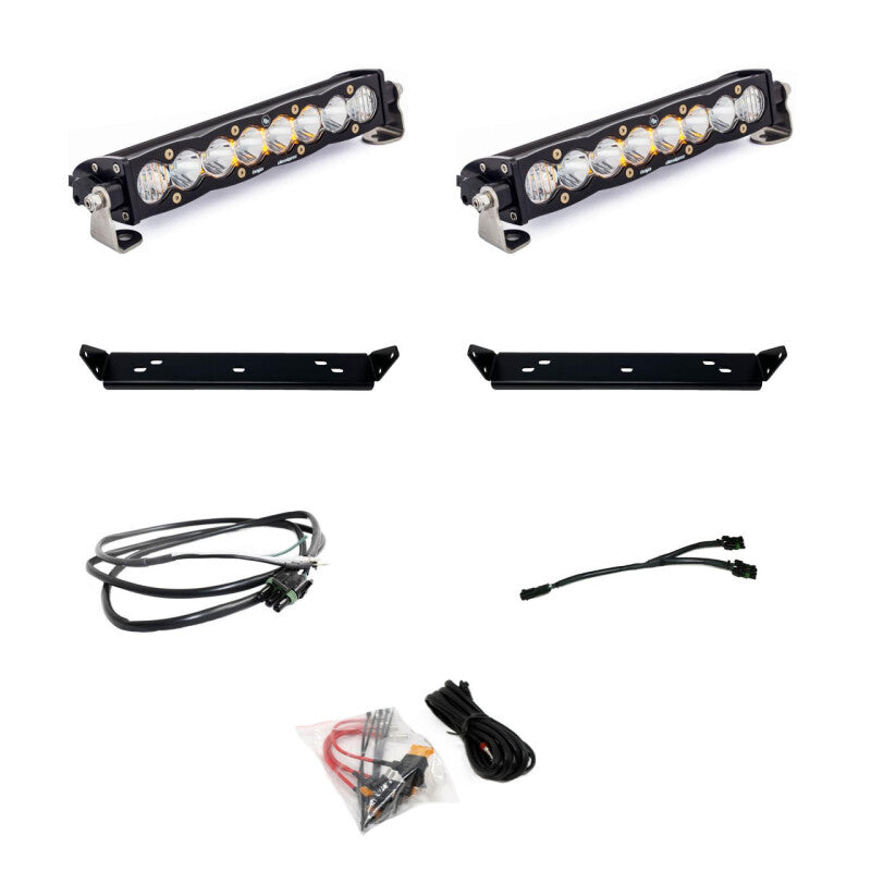 Baja Designs LED Light Kits - 2021+ Ford Raptor S8 Behind Grill Kit -10in. Clear D/C - part 448065