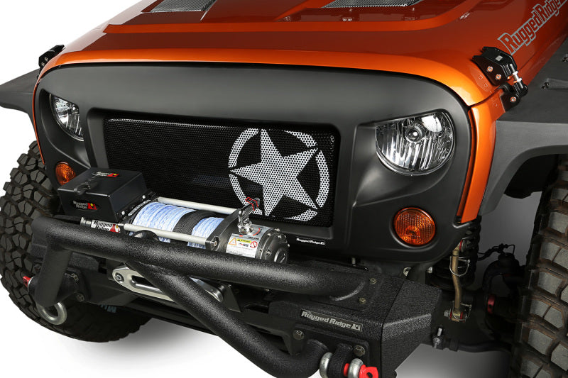 Rugged Ridge Spartan Grille Kit Star for 2007-2018 Jeep Wrangler - view 2