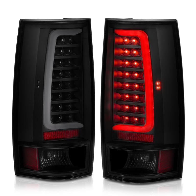 ANZO LED C-Bar Tail Lights, Black Housing, Smoke Lens - 2007-2014 Chevy Tahoe & Suburban, 2007-2014 GMC Yukon & Yukon XL - ANZO part 311322 view 5