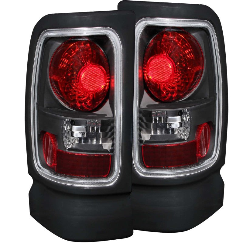ANZO Euro Tail Lights, Black - 1994-2001 Ram 1500, 1994-2002 Ram 2500/3500 - ANZO part 211048