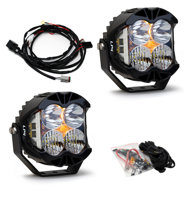 Baja Designs LED Light Kits - Jeep Wrangler & Gladiator - Jeep JL/JT Rubicon Steel Bumper LED Light Kit LP4 (part 447672)