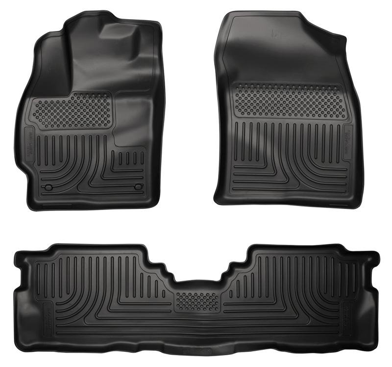Husky Liners WeatherBeater Floor Liners - Toyota & Lexus - 2012 Toyota Prius v WeatherBeater Combo Black Floor Liners (part 98911)