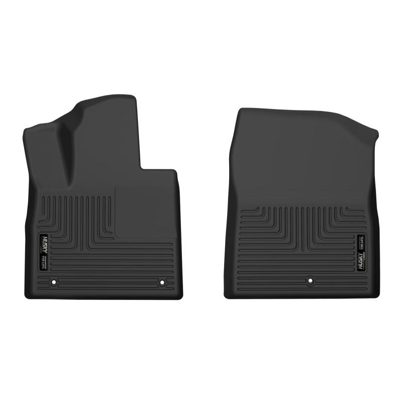 Husky Liners X-act Contour Floor Liners - Hyundai, Kia & Genesis - 21-22 Hyundai Santa Fe X-Act Contour Front Floor Liners - Black (part 53881)