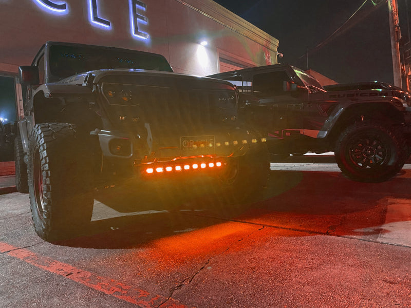 ORACLE Lighting 18-22 Jeep Wrangler JL Skid Plate w/ Integr LED Emitters - Amber - 5883-005 - view 4