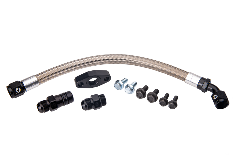 Fleece Performance Braided Turbo Drain Tube Kit for 2nd Gen Swaps - Universal Cummins 2nd Gen Swap Turbo Setups - Fleece part FPE-CTDT-KIT view 8