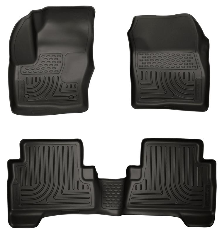 Husky Liners WeatherBeater Floor Liners - Ford & Lincoln - 2013 Ford Escape WeatherBeater Combo Black Floor Liners (part 99741)