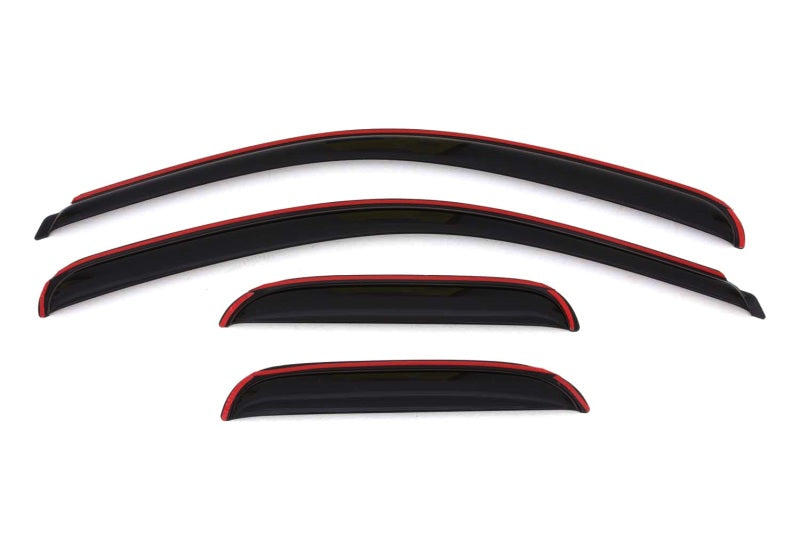 AVS Ventvisor Front & Rear Window Deflectors 4pc for 2007-2013 Chevy Silverado 1500 Ext. Cab - Smoke