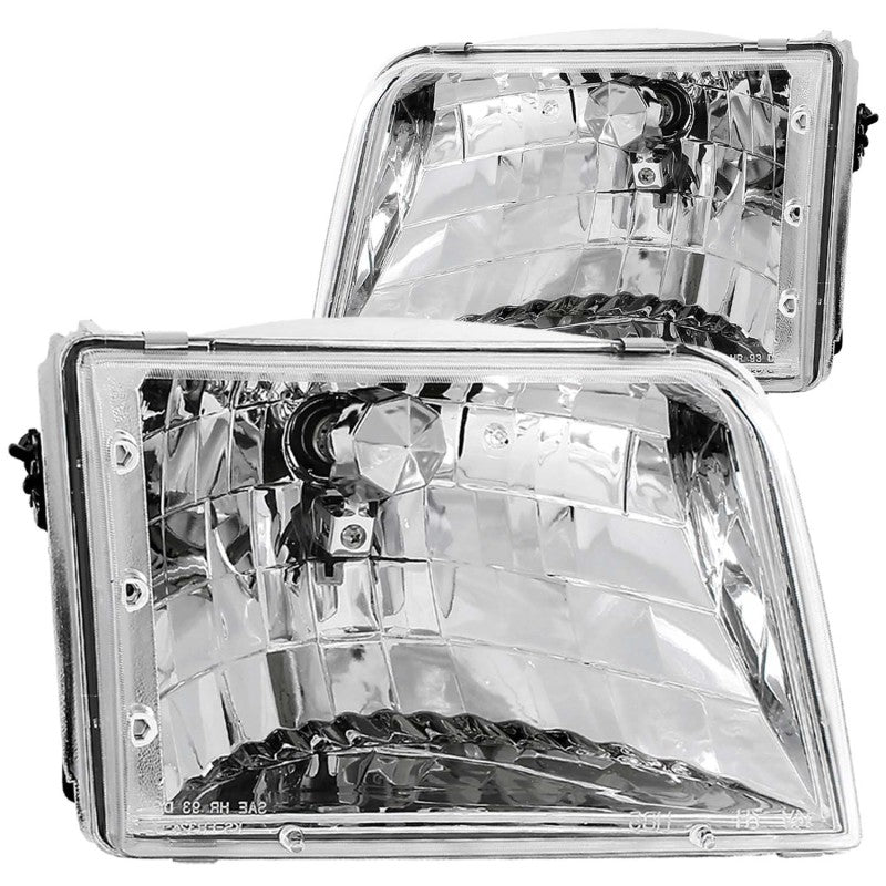 ANZO Crystal Headlights, Chrome - 1993-1997 Ford Ranger - ANZO part 111036