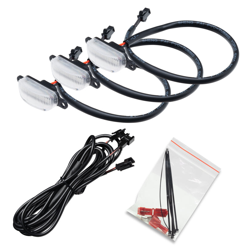 ORACLE Lighting Universal Pre-Runner Style LED Grill Light Kit (New Style) - Amber w/Clear Lens - 5889-005-C