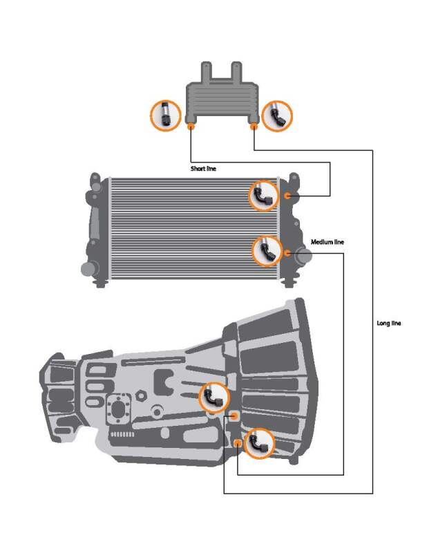 Fleece Performance Heavy Duty Transmission Cooler Lines - 2017-2019 Chevy/GMC 2500HD/3500HD 6.6L Duramax L5P - Fleece part FPE-TL-L5P-1719 view 3