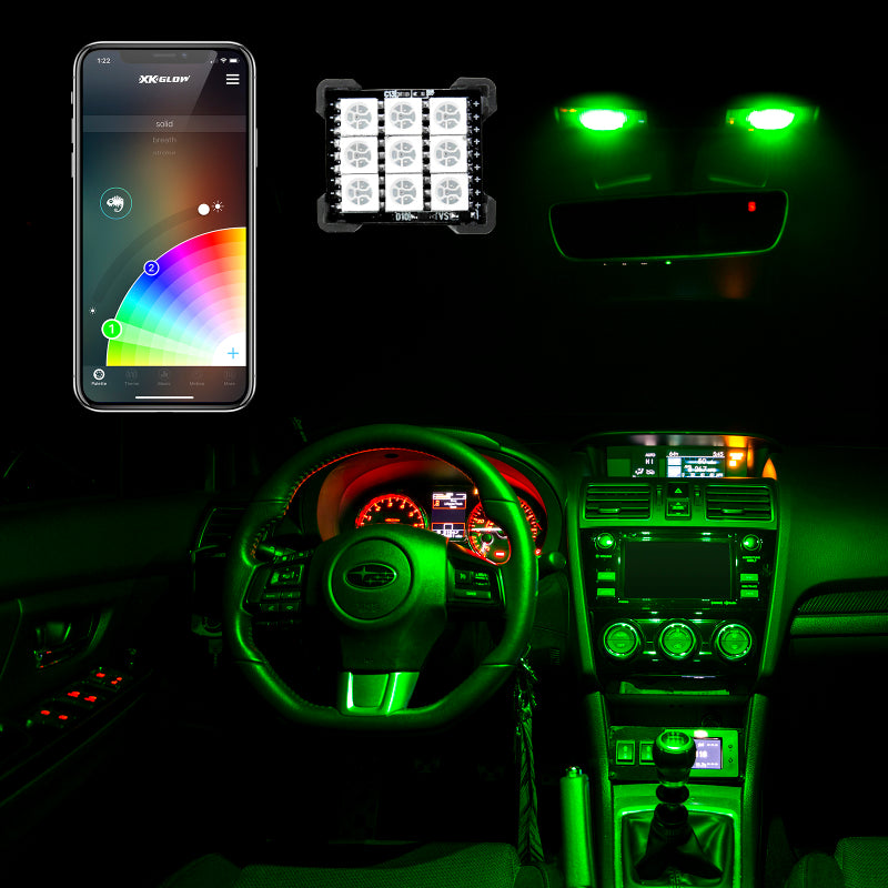 XKGLOW RGB Festoon LED Panel XKchrome Bluetooth App Controlled Dome Bulb - XK-BULB-PANEL