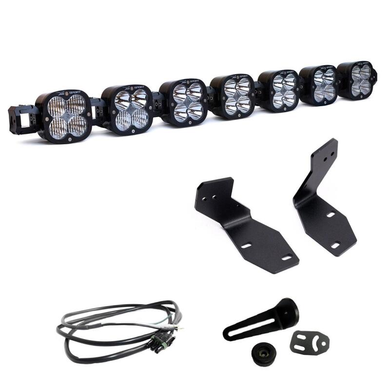 Baja Designs LED Light Kits - Ford Super Duty - 2023+ Ford F250/F350 Super Duty 7XL Linkable Bumper Light Kit w/ Upfitter Wiring (part 448229UP)