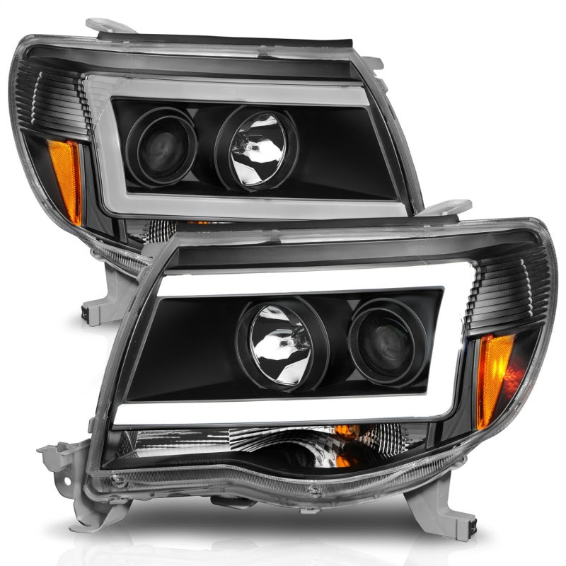 ANZO Projector C-Bar Headlights, Black - 2005-2011 Toyota Tacoma - ANZO part 111517 view 2