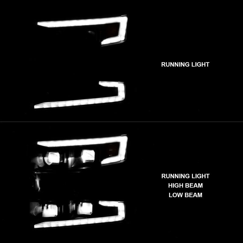 ANZO LED Projector Light Bar Switchback Sequential Headlights (Passenger Side), Black - 2019-2022 Chevy Silverado 1500 - ANZO part 111566-R view 7