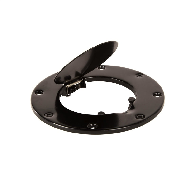Rugged Ridge Black Non-Locking Gas Cap Door for 1997-2006 Jeep Wrangler TJ - view 4