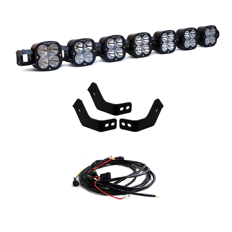 Baja Designs XL Linkable LED Light Bars - Prinsu Roof Rack 7 XL Linkable Light Kit (Fits Any Prinsu Rack) (part 447745)