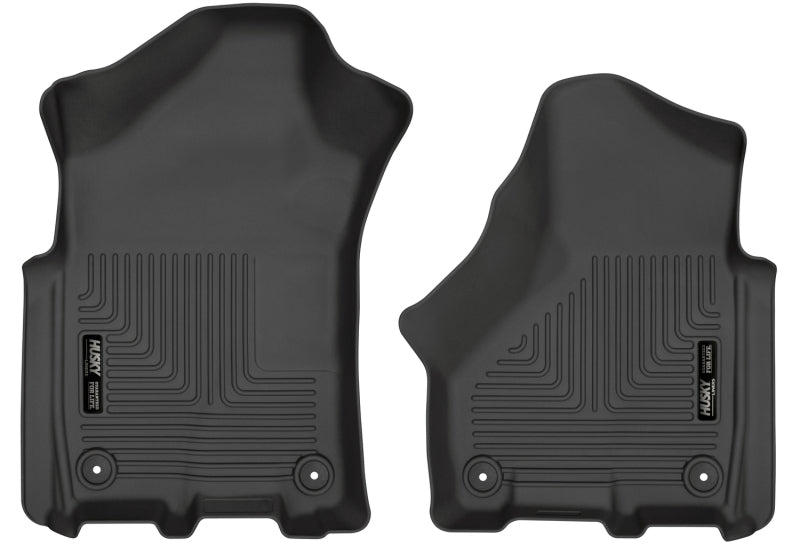 Husky Liners WeatherBeater Floor Liners - 2019 Ram 2500/3500 Crew Cab/Mega Cab WeatherBeater Black Front Floor Liners