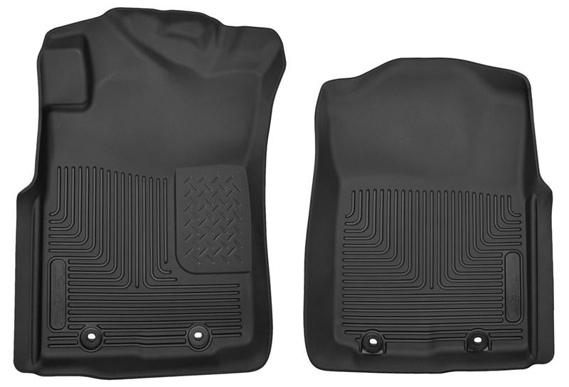 Husky Liners X-act Contour Floor Liners - Toyota Tacoma - 12-14 Toyota Tacoma Pickup(Crew / Ext / Std Cab) X-Act Contour Black Front Floor Liners (part 53701)