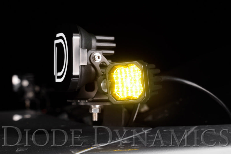 Diode Dynamics Stage Series C1 LED Pod Sport - Yellow Wide Standard ABL (Pair) - DD6443P - view 4