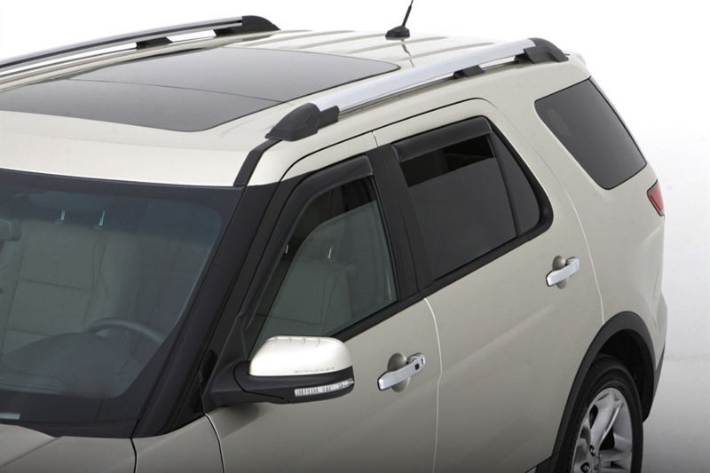 AVS Ventvisor In-Channel Front & Rear Window Deflectors 4pc for 2011-2018 Ford Explorer - Smoke - view 2