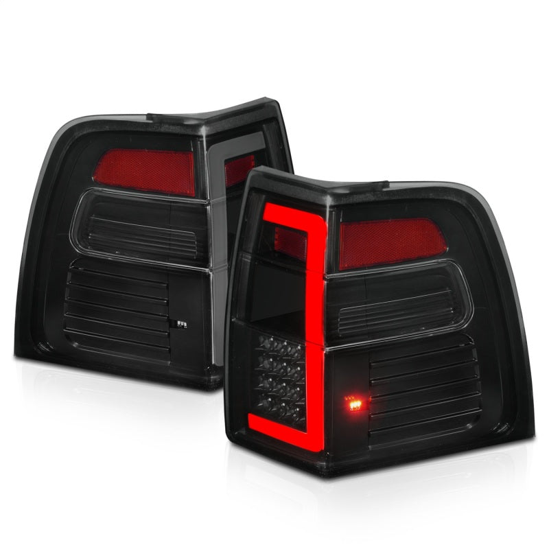 ANZO LED C-Bar Sequential Tail Lights, Black Housing, Smoke Lens - 2007-2017 Ford Expedition - ANZO part 311409 view 6