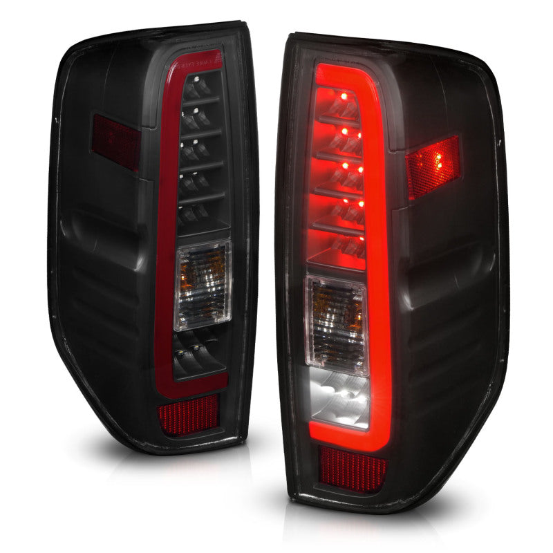 ANZO LED C-Bar Tail Lights, Black Housing, Smoke Lens - 2005-2021 Nissan Frontier - ANZO part 311444 view 2