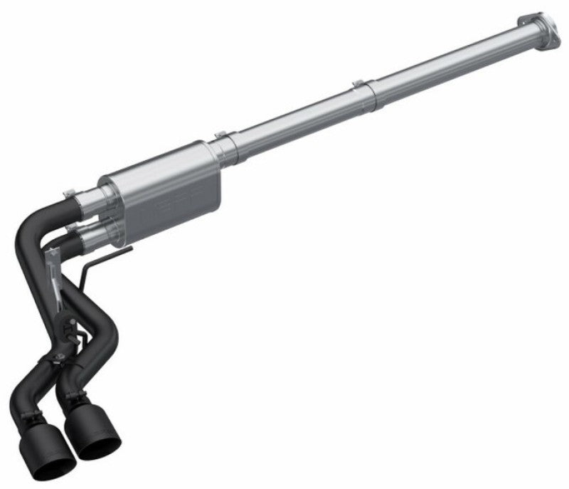 MBRP ARMOR BLK Cat-Back Exhaust - 2021+ Ford F-150 2.7L/3.5L/5.0L Dual Pre-Axle - MBRP part S5217BLK view 6