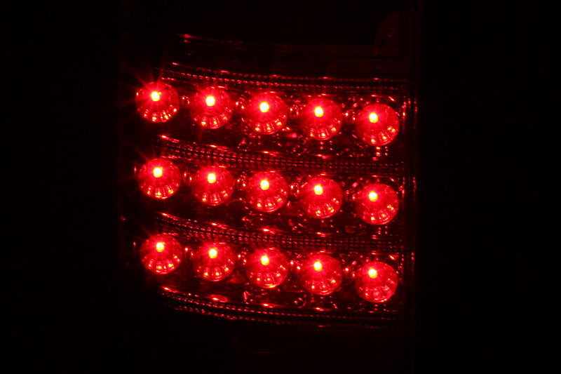 ANZO LED Tail Lights, Chrome Housing, Red/Clear Lens - 1991-1997 Toyota Land Cruiser - ANZO part 311095 view 3