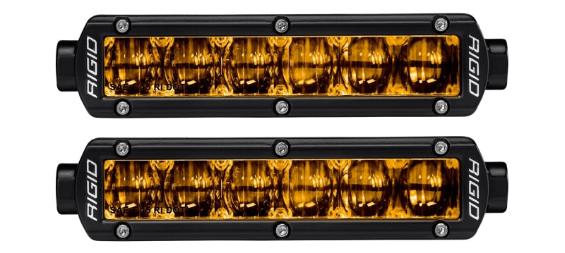 Rigid Industries 6in SR-Series PRO SAE J583 Fog - Selective Yellow (Pair) (part 906704)