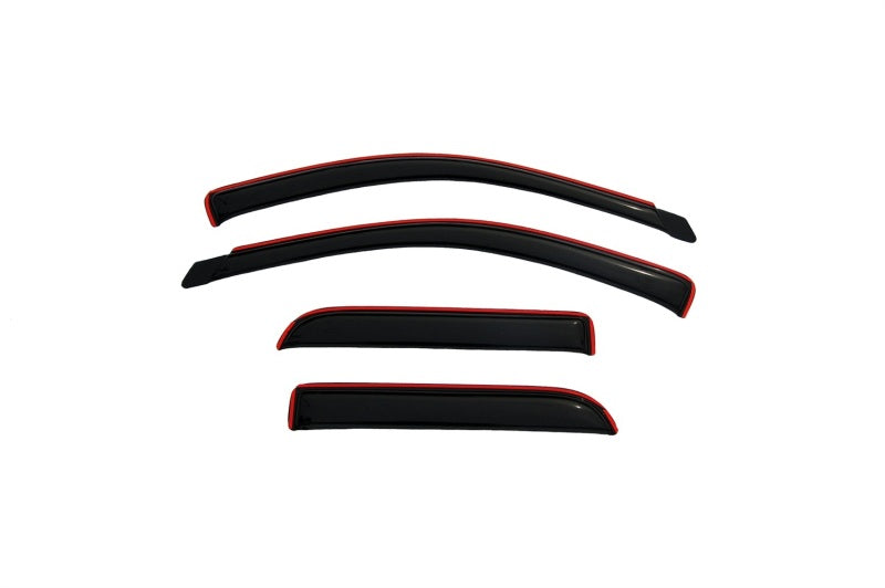 AVS Ventvisor In-Channel Front & Rear Window Deflectors 4pc for 2002-2008 Dodge RAM 1500 Quad Cab - Smoke