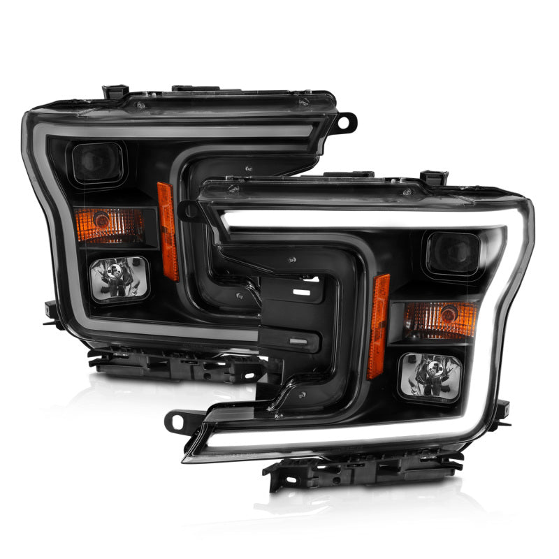 ANZO Projector Plank Style Headlights, Black - 2018-2020 Ford F-150 - ANZO part 111467 view 2